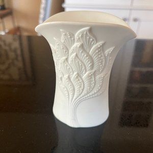 Mid Century Modern Kaiser White Matte Finish Candle Holder